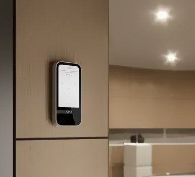 Ajax keypad installed in a residential interior