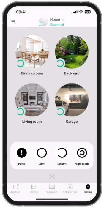 Video interface for room and zone visibility