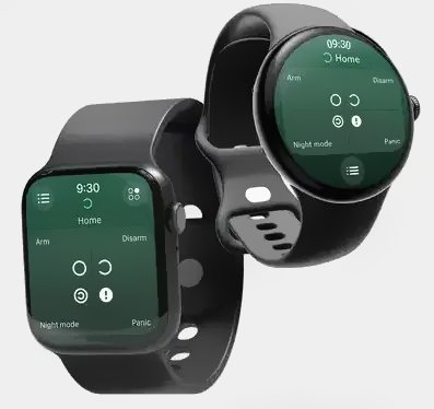 Wearable Ajax interface for quick alarm status control