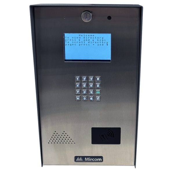Mircom TX3-2000 telephone entry system with LCD display and card reader